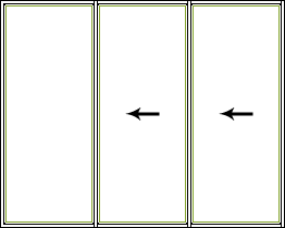 3 panel aluminium sliding door